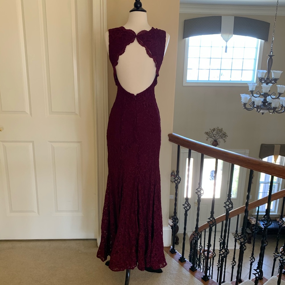 Glitter Red Evening Gown - Picture 3 of 7